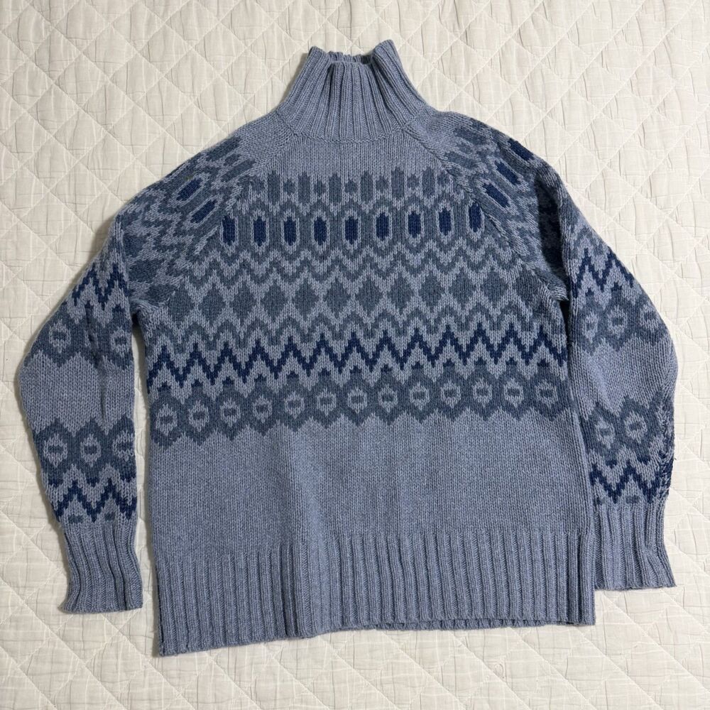 Vineyard Vines XS Light Blue Wool Turtleneck Sweater Pullover